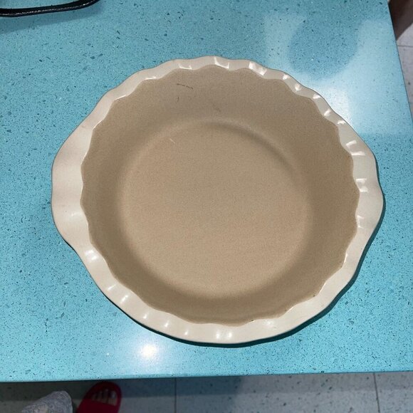 Pampered Chef Pie Plate Pan 9 Inch Fluted Deep Dish New Traditions Stoneware - Picture 6 of 8